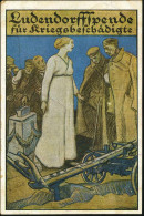 BONN/ *1s 1918 (1.7.) 1K-Brücke Auf Seltener Color-Spenden-Künstler-Ak.: Ludendorff-Spende Für Kriegbeschädigte (von Her - WW1