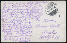 DÖBERITZ/ *ÜBUNGSPLATZ/ A 1916 (11.3.) 1K-Gitter = Hauspostamt Truppenübungsplatz + Viol. 1K-HdN: Genesenden-Batterie/.. - WW1