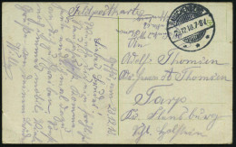 RAUSCHENBERG/ *** 1918/19 1K-Gitter Auf 2 Späten Feldpost-Ak. Vom 29.12.1918 Und 3.1.1919, 2x Hs. Abs.: "..Funker.. Deta - Autres & Non Classés