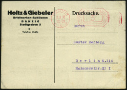 DANZIG/ 5/ FREIE STADT DANZIG 1932 (3.2.) PFS Achteck-Wertrahmen 3 Pf.: "FREIE STADT DANZIG" Klar Auf Firmen-Drs. N. Ber - Other & Unclassified