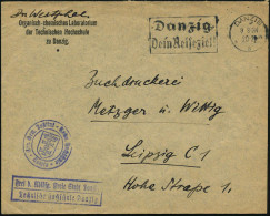 DANZIG 1934 (9.8.) MaWSt: DANZIG/5/Danzig/Dein Reiseziel + Viol.Ra2: FdA Freie Stadt Danzig/Techn.Hochschule Danzig + Hd - Other & Unclassified