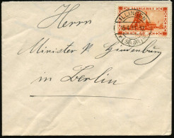 SAARGEBIET 1931 (15.4.) 1K-Brücke: ILLINGEN/* (SAAR)/a Auf EF 60 C. Saargrube Fern-Bf. An: "Herrn Minister (irrtümlich F - Other & Unclassified