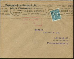 BERLIN W/ *9*/ GEBT SPENDEN/ FÜR DAS DEUTSCHE / KRIEGER-KURHAUS/ IN DAVOS 1921 (6.9.) Seltener Band-MWSt = Rehabilitatio - Other & Unclassified