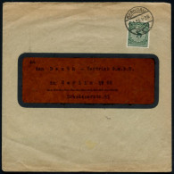 Berlin-Spandau 1924 (11.1.) 1K-Brücke: SPANDAU/* 1 F Auf EF 5 Pf. Korbdeckel M. Firmenlochung: "D S" = D Eutsche Werke S - Andere & Zonder Classificatie