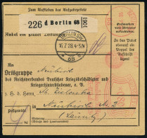 BERLIN W/ 68/ REICHSVERBAND../ Verbandstag Koblenz/ 15.-17.Juli 1928 1928 (16.7.) Seltener AFS Francotyp 080 Pf. = Logo  - Andere & Zonder Classificatie