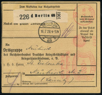 BERLIN W/ 68/ REICHSVERBAND../ Verbandstag Koblenz/ 15.-17.Juli 1928 1928 (16.7.) Seltener AFS Francotyp 080 Pf. = Logo  - Autres & Non Classés