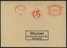 BERLIN SW/ 48/ G 1929 (25.10.) AFS-Musterabdruck Francotyp "Bogrenrechteck" , "G" = "Germania", Zeitung Der Katholischen - Autres & Non Classés