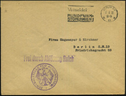 BERLIN SW/ A11e/ Vermeidet/ RUNDFUNK=/ STÖRUNGEN 1932 (17.8.) MWSt + Viol. 1L: Frei Durch Ablös.Reich + 1K-HdN: ZENTRALS - Other & Unclassified