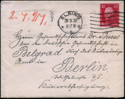 ELBING/ *1g 1927 (29.3.) MaWellenSt A. EF 10 Pf. Friedr. D. Große = Inland-Tarif ! + Hs. Vermerk: "..Deutsche Gesandtsch - Autres & Non Classés