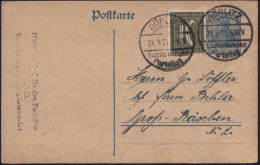 GÖRLITZ/ Sozialdemokr./ Parteitag 1921 (21.9.) Seltener SSt 2x + Viol. 3L-HdN: Hauptausschuß Für Den Parteitag/ Der S.P. - Other & Unclassified