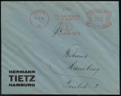 HAMBURG/ 36/ Was Man Braucht,/ Kauft Man Bei/ HERM.TIETZ 1929 (19.12.) AFS (Monogr.-Logo) Firmen-Bf., = Jüd. Kaufhauszor - Other & Unclassified