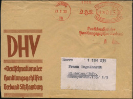 HAMBURG/ 36/ D.H.V./ Deutschnationaler/ Handlungsgehilfen-Verband 1930 (21.1.) AFS Francotyp = Angestellten-Gewerkschaft - Sonstige & Ohne Zuordnung