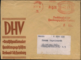 HAMBURG/ 36/ D.H.V./ Deutschnationaler/ Handlungsgehilfen-Verband 1930 (21.1.) AFS Francotyp = Angestellten-Gewerkschaft - Other & Unclassified