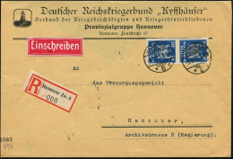 HANNOVER/ *6* 1927 (5.5.) 1K-Gitter Auf Paar 20 Pf. Adler + RZ: Hannover Zw. 6 , Vordr.-Bf. (rs. Fehlt Klappe): Deutsche - Otros & Sin Clasificación