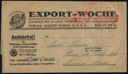 LEIPZIG/ *2*/ DEUTSCHES REICH 1923 (19.3.) Infla-PFS "Achteck" 180 (Mark) Auf Übersee-Zeitungs-Sb.: EXPORT-WOCHE.. Scher - Other & Unclassified