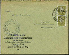 LEIPZIG/ W22/ *a/ MM/ MESSESTADT 1932 (28.9.) HWSt + 3K-HdN: Mitteldt. Auswandererberatungsstelle.. , Vordr.Bf.: Mitteld - Other & Unclassified