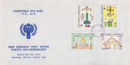 Enveloppe  FDC  1er Jour   NOUVELLES  HEBRIDES    Noël   1979 - FDC