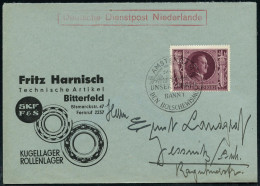 DT.BES.NIEDERLANDE 1943 (20.4.) SSt: AMSTERDAM/DEUTSCHE DIENSTPOST NIEDERLANDE/ UNSER FÜHRER/BANNT/DEN BOLSCHWISMUS (Bo. - Autres & Non Classés