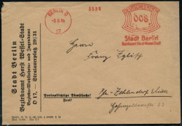 BERLIN O/ 17/ Stadt Berlin/ Bezirksamt  H O R S T   W E S S E L - Stadt 1934 (2.8.) AFS Francotyp Auf Orts-Dienst-Bf.: B - Other & Unclassified