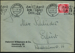 HAMBURG 1/ A/ Am 10.April/ Dem Führer/ Dein "Ja" 1938 (4.4.) Seltener Band-MWSt = Abstimmung Zu Hitlers Annexion Österre - Other