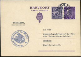 SCHWEDEN 1933 (6.3.) 2K-Steg: GEVLE 1/E/VG * LBR + HdN: Deutsches Konsulat In Gefle (noch Alter Weimarer Adler!) Auf P 4 - Autres & Non Classés