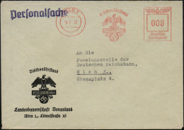 WIEN 9/ Reichsnährstand/ Blut U.Boden 1942 (8.1.) AFS Francotyp (= NS-"Blut- U. Boden"-Logo) 1L: Personalsache, Motivgl. - Other & Unclassified