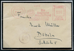 (10) DÖBELN/ Die/ Deutsche/ Arbeitsfront..(10) Döbeln 1944 (25.11.) Seltener AFS Francotyp Mit Postleizgebietszahl ! (DA - Other & Unclassified