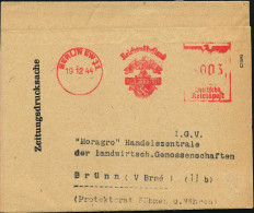 BERLIN SW11/ Reichsnährstand/ Blut U.Boden 1944 (19.12.) Später AFS Francotyp 003 Pf. (Hakenkreuz-Logo) Kriegsbedingt Et - Andere & Zonder Classificatie
