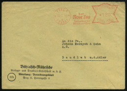 BÖHMEN & MÄHREN 1945 (10.2.) AFS. Francotyp: PRAG 1/a/PRAHA 1/Der/Neue Tag.. Mit UB "a" Im Orts-1K.!, Firmen-Bf.: Böhmis - Autres & Non Classés