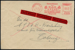 BAYREUTH 2/ Werdet Mitglied/ Der/ N.S.V./ NSDAP/ Gauleitung Bayr.Ostmark.. 1940 (5.10.) AFS Francotyp 052 Pf. (2x NSV-Mo - Autres & Non Classés