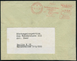 MÜNCHEN/ 9/ HDB/ Reichszeugmeisterei/ Der NSDAP.. 1937 (9.12.) AFS Francotyp (Hakenkreuz-Adler) Fern-Bf. (rs. Teil Der K - Altri & Non Classificati