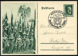 NÜÜRNBERG/ Reichsarteitag Der NSDAP 1937 (6.9./12.9.) SSt = Hakenkreuzadler Mit UB "B", "g" U. "v" Je Auf Passender Sond - Other & Unclassified