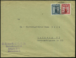LEIPZIG C4/ A/ MM/ REICHSMESSESTADT 1943 (25.5.) HWSt A. Parteidienst 4 U. 12 Pf. (Mi.D 150, D 156) + Viol. 4L: S.A. Der - Other & Unclassified