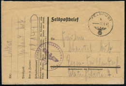 DEUTSCHES REICH 1941 (11.8.) 1K: FELDPOST/b/--- + Viol. 1K-HdN: Feldpostnr. 18 149 =  S S - Regt.  "N O R D L A N D" + H - Other & Unclassified