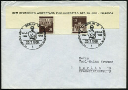 1 BERLIN 12/ 20.Juli/ 1944/ Zum Gedenken An Den Widerstand 1969 (20.7.) SSt = "Mann In Fesseln" (Skulptur Von Rich. Schr - Andere & Zonder Classificatie