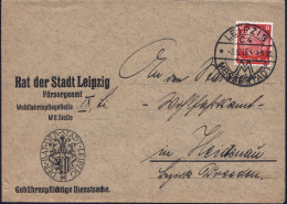 LEIPZIG/ C4/ *m/ MM/ MESSESTADT 1935 (3.5.) HWSt Auf EF 12 Pf. Hindenbg. Mit Behörden-Lochung "R L" = R At Der Stadt Lei - Other & Unclassified