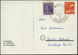 (15a) WEIMAR 1/ VVN/ Befreiungstag.. 1948 (10.4.) SSt Auf Künstler-VVN-Sonderkarte: DEN TOTEN ZU EHREN.. ,sign. Gravenho - Otros & Sin Clasificación