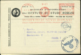 ITALIEN 1941 (4.2.) AFS Francotyp: ROMA/INSTIVTO DI STVDI ROMANI, 250 C. (Adler Vor Kreuz) Motivgl. Zeitschrift , Div. A - Other & Unclassified