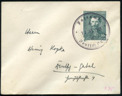 Postamt/  Deutsch Gabel 1938 (14.10.) Viol. 2K Auf EF 50 H. Fügner , Kleiner Orts-Bf. (Mi.395) - SUDETEN-KRISE & BESETZU - Autres & Non Classés
