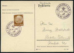 Herrnstretschen A.d.E./ Tag Der Befreiung 1939 (3.10.) Viol. SSt Mit Hakenkreuz 2x Auf Inl.-Drs.-Karte (Mi.513) - SUDETE - Andere & Zonder Classificatie