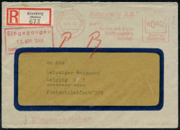 KIENBERG (MOLDAU)/ Moldaumühl A.G./ Karton U.Pappe../ Zellulose 1944 (4.4.) Ehem. CSR-AFS Francotyp Mit Alten CSR-Ovalzi - Autres & Non Classés
