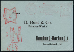 BÖHMEN & MÄHREN 1941 (12.5.) AFS Francotyp: PRAG 7/ PRAHA 7/MOTOROEL/KRALUPOL/BENZIN, 120 H. Als Zusatz-Rückfrankatur Au - Sonstige & Ohne Zuordnung