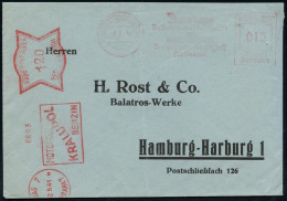 BÖHMEN & MÄHREN 1941 (12.5.) AFS Francotyp: PRAG 7/ PRAHA 7/MOTOROEL/KRALUPOL/BENZIN, 120 H. Als Zusatz-Rückfrankatur Au - Autres & Non Classés