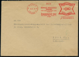 BÖHMEN & MÄHREN 1944 (15.4.) AFS Francotyp: PRAG 1/PRAHA 1/BÖHMISCH-MÄHR./VERBAND/FÜR VIEH, FLEISCH U./FISCHE Klar Gest. - Otros & Sin Clasificación