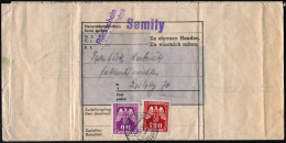 BÖHMEN & MÄHREN 1943 (20.7.) Dienst 1,20 K. U. 4 K., 2K: SEMIL/SEMILY + Viol. 1L: Semily + 2L: Rückschein.. , Seltener F - Other & Unclassified