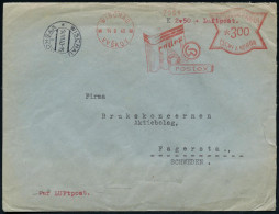 BÖHMEN & MÄHREN 1940 (14.6.) AFS Francotyp: WISCHAU/ VYSKOV/rollex/rostex, *300 H. + 2K-Steg: WISCHAU.. , Rs. OKW-Zensur - Sonstige & Ohne Zuordnung