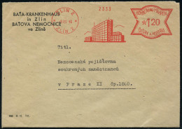 BÖHMEN & MÄHREN 1944 (9.11.) AFS Francotyp: ZLIN 2/ZLIN 2 Ohne Text Im Werbeklischee = Krankenhaus Der Schuhfabrik Bata  - Autres & Non Classés