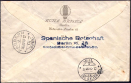 BERLIN W/ 35 E 1940 (27.8.) 1K-Brücke Auf 75 Pf.-Frankatur! + Rs. Bl.3L: Spanische Botschaft/ Berlin W 48.. (Abs.: Hotel - Andere & Zonder Classificatie