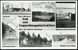 Groß Born 1939 (6.11.) Stumme 1K-Brücke = Tarnstempel Groß-Born Auf S/w.-Foto-Feldpost-Ak.: Gruß Vom Truppenübungsplatz  - 1939-45