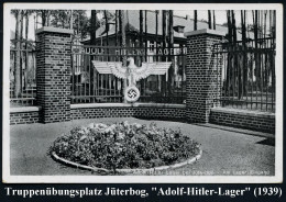 Jüterbog 1938 (25.2.) 2K-Steg: ADOLF-HITLER-LAGER/a/über/JÜTERBOG = Hauspostamt Truppenübungsplatz (Mi.20 A) S/w.-Foto-A - 1939-45